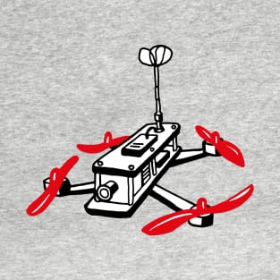 FPV FREEDOM, QUADCOPTER SIMPLE White T-Shirt